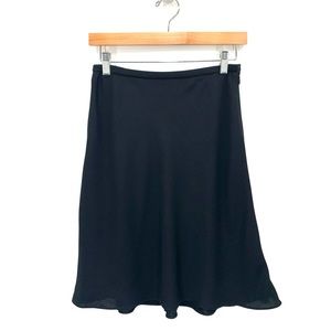 Bergamo by EBI Black Fully Lined Fit and Flare Midi Skirt Size 4 Career Basics